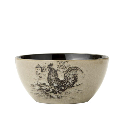 Homespun Rooster 16 Piece Dinnerware Set, Service for 4