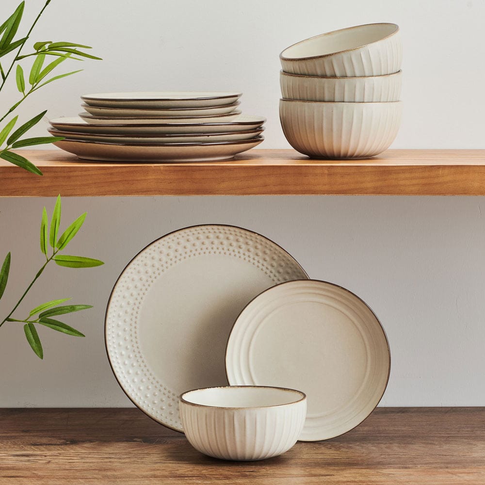 Janelle 12 Piece Dinnerware Set, Service for 4