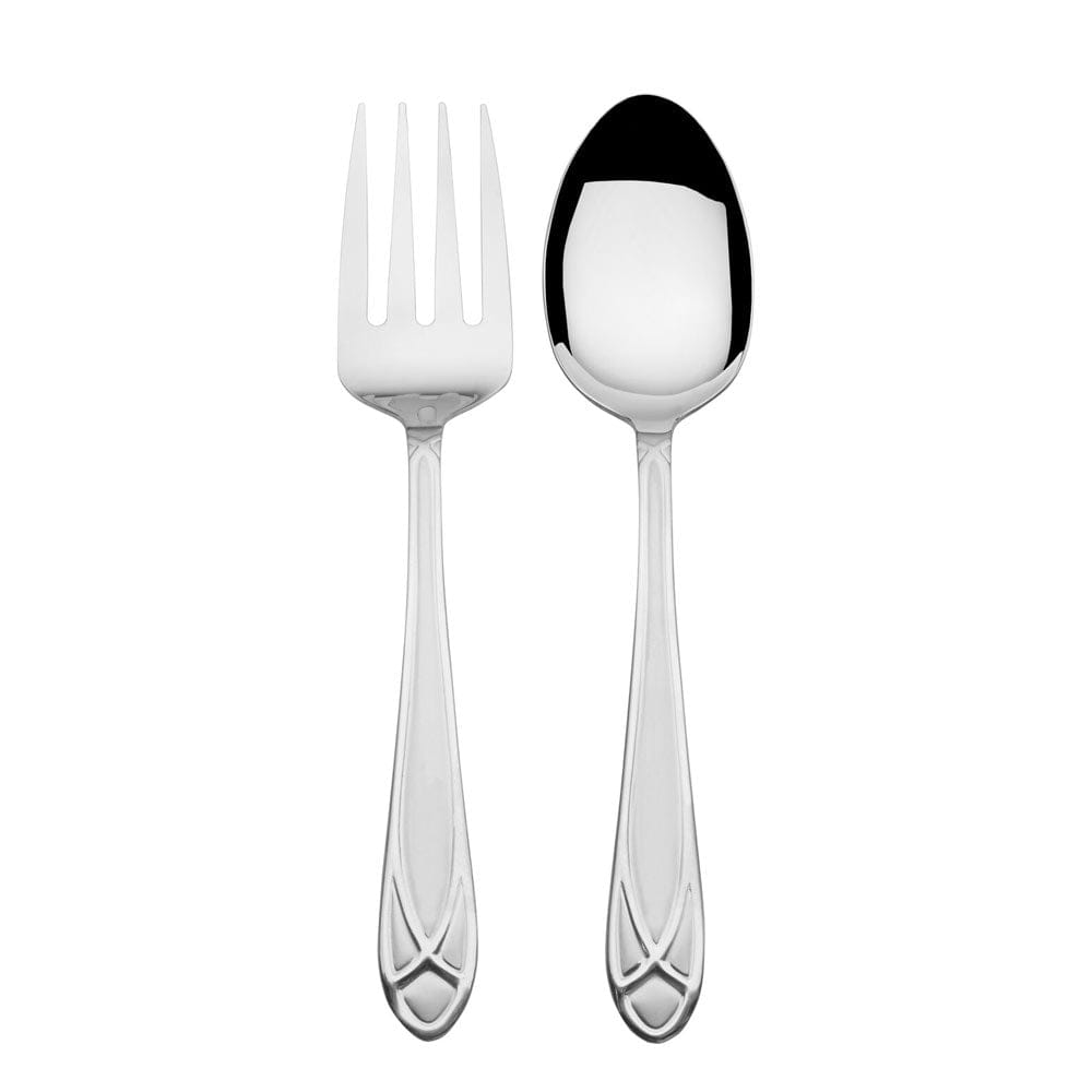 Mirage Frost 42 Piece Flatware Set with Wire Caddy, Service for 8