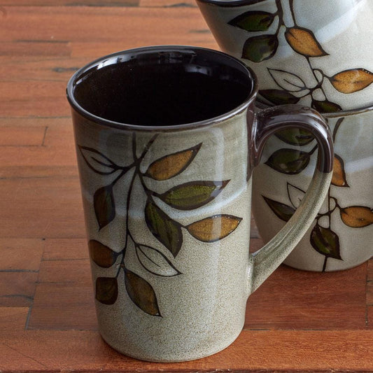 Rustic Leaves Latte Mug