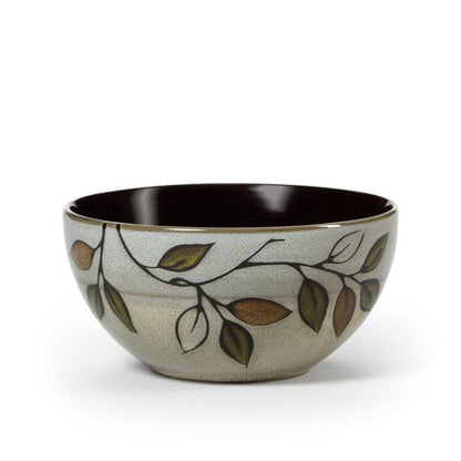 Rustic Leaves Set of 4 Soup Cereal Bowls