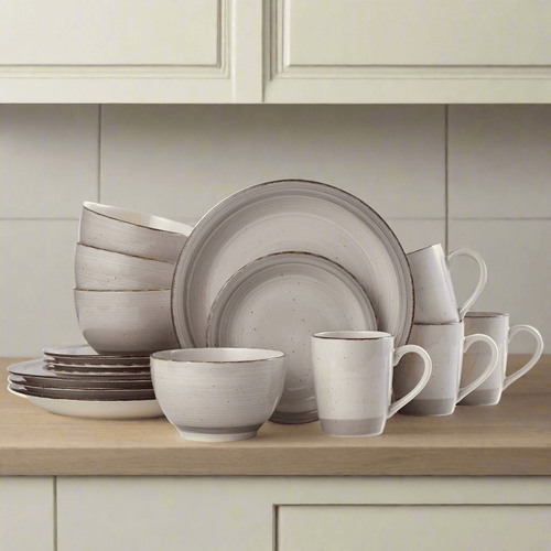 Sadie Cream 16 Piece Dinnerware Set, Service for 4
