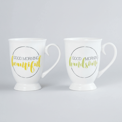 Sentiment Mugs Set of 2 Good Morning Mugs