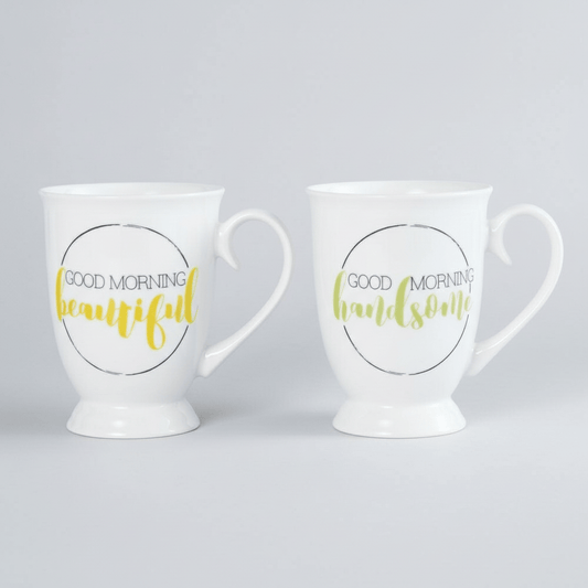 Sentiment Mugs Set of 2 Good Morning Mugs
