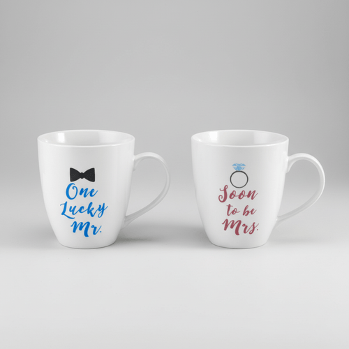 Sentiment Mugs Set of 2 Mr and Mrs Mugs