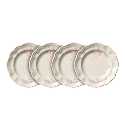 Tea Rose Set of 4 Dessert Plates