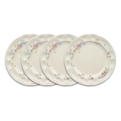 Tea Rose Set of 4 Luncheon Plates