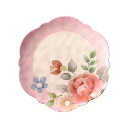 Tea Rose Set of 4 Outdoor Melamine Salad Plates