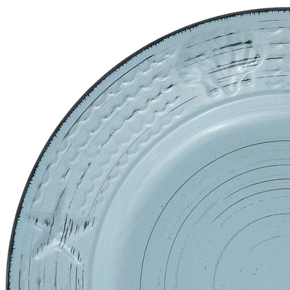 Trellis Coastal Teal 16 Piece Dinnerware Set, Service for 4