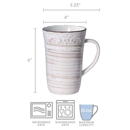 Trellis White Latte Mug