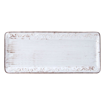 Trellis White Set of 2 Platters