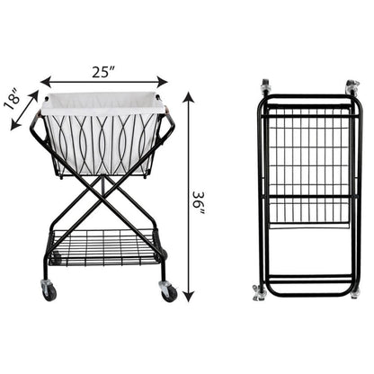 Verona Laundry Cart with Removable Basket
