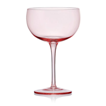 Darbie Angell Vibrance Blush Set of 4 Coupe Cocktail Glasses