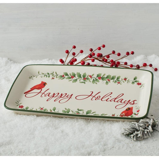 Winterberry® Happy Holidays Rectangular Tray