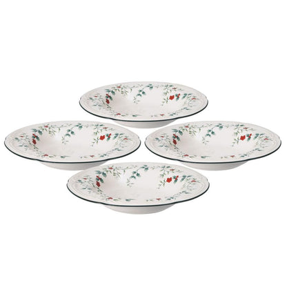 Winterberry® Set of 4 Rim Soup Bowls