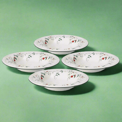 Winterberry® Set of 4 Rim Soup Bowls
