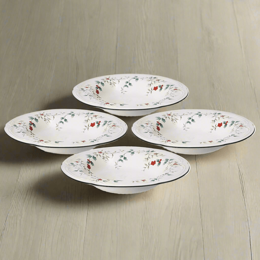 Winterberry® Set of 4 Rim Soup Bowls